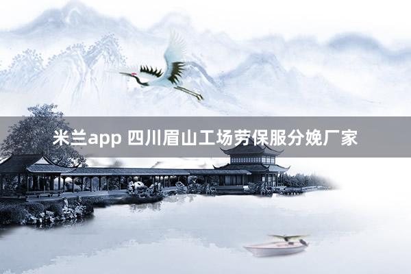 米兰app 四川眉山工场劳保服分娩厂家
